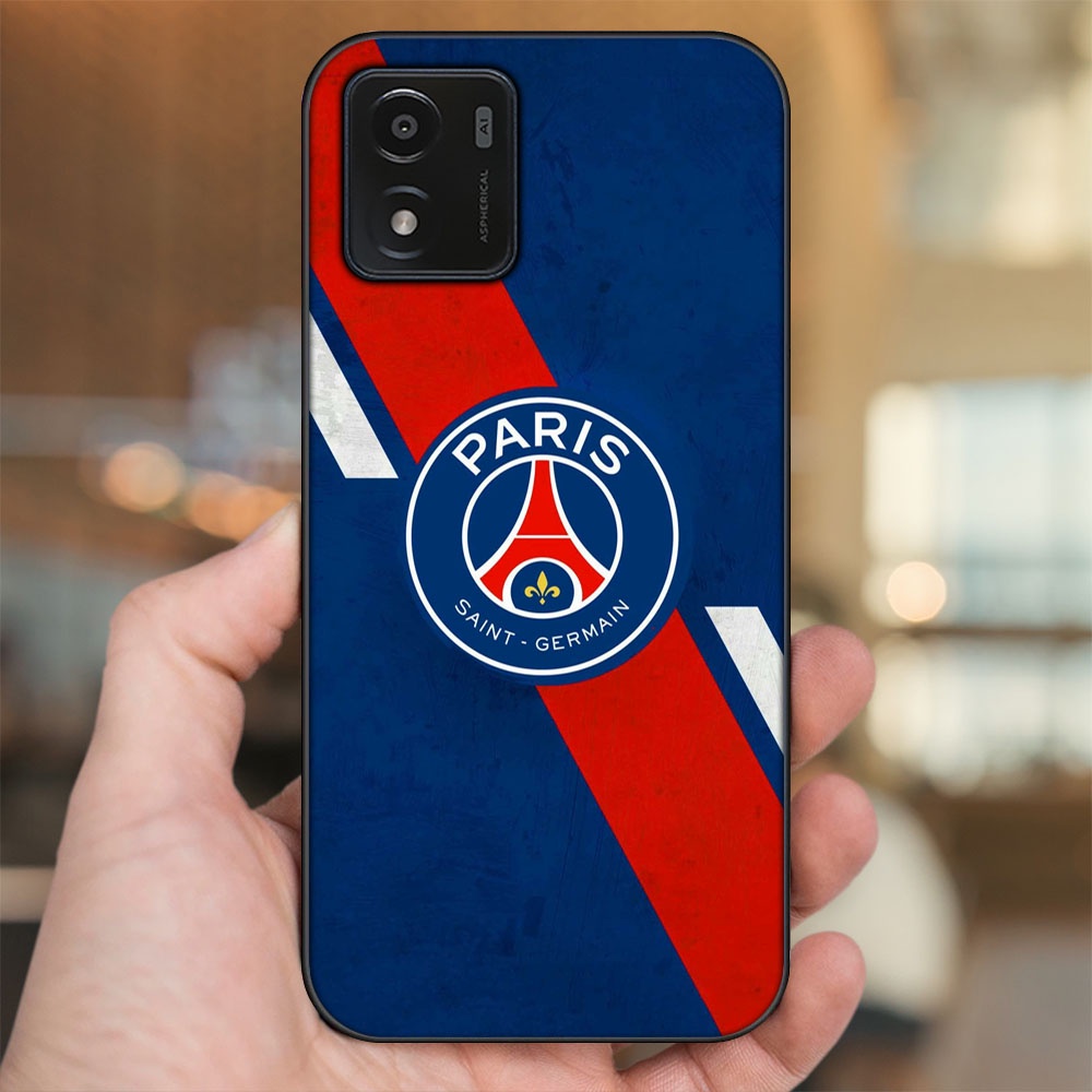 Ốp lưng Vivo Y01 viền đen in hình CLB Bóng Đá PSG Paris Saint Germain