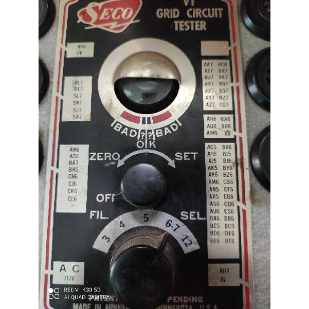 Máy đo đèn điện tử Seco. Grid Circuit Tube Tester.