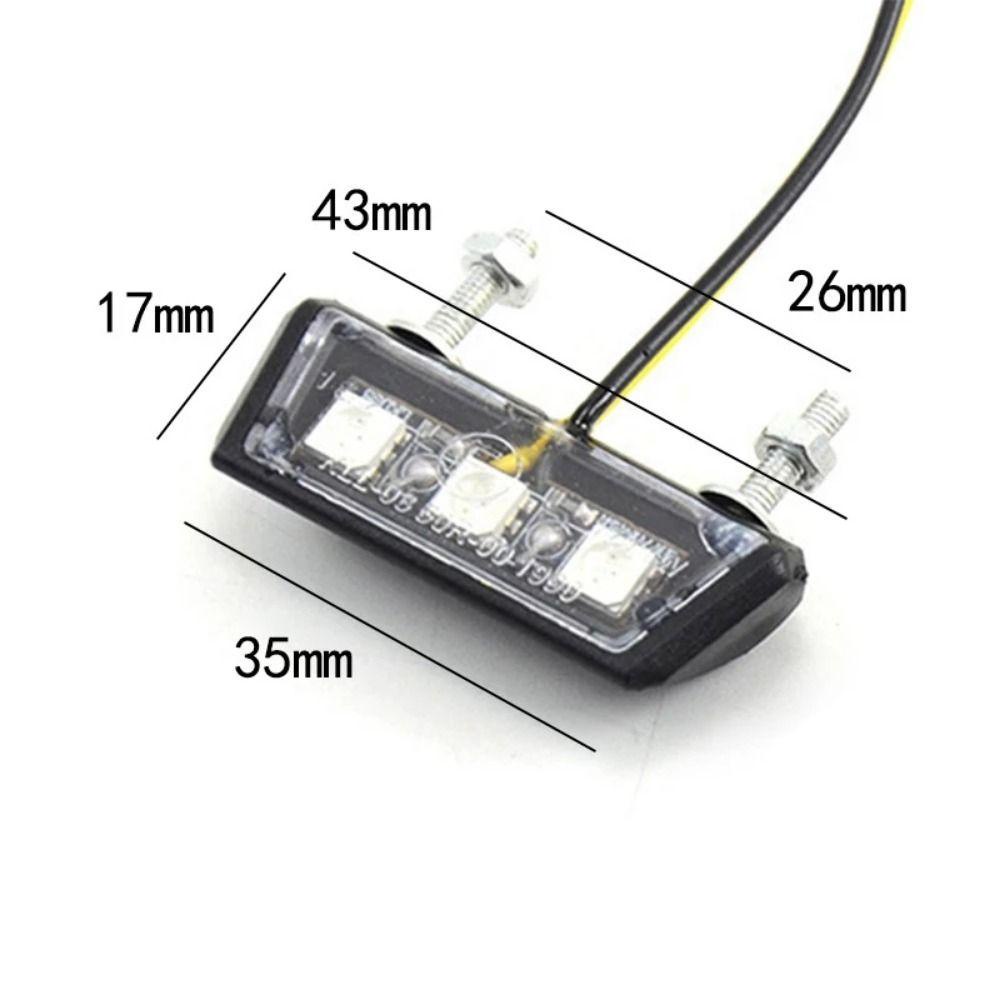 DARNELL Đèn LED 12V Ánh Sáng Trắng Gắn Biển Số Xe Mô Tô