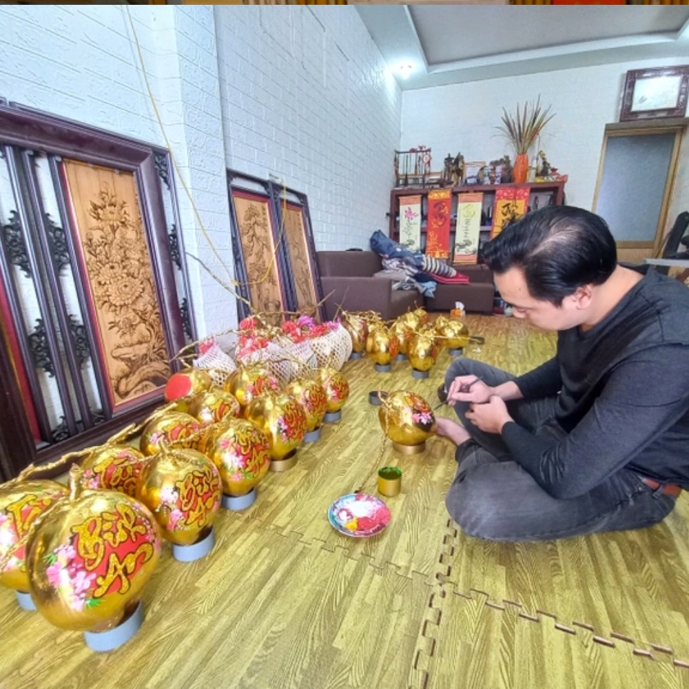 Keo Phủ Bóng Dát Vàng Gốc Nước (100ml) - Dát vàng tượng phật, lá bồ đề, lá vàng công nghiệp, dát bạc, quỳ vàng 24k