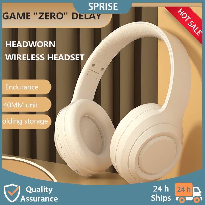 Tai nghe chụp tai SPRISE không dây bluetooth chống ồn gấp lại được tích hợp mi cờ rô