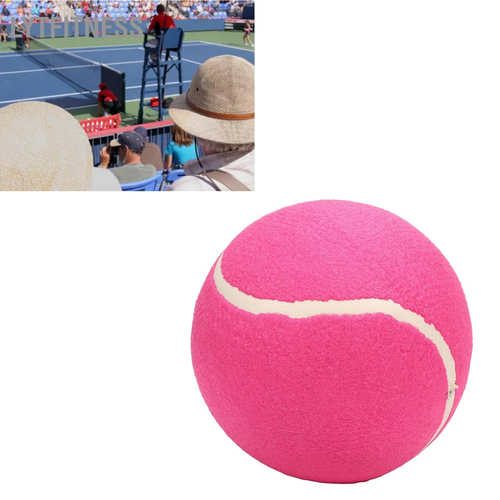 LYTFitness 8 Inch Jumbo Bóng Tennis Di Động Bơm Hơi Lõi Cao Su Sang Trọng Nỉ Chữ Ký Cho Thú Cưng Trẻ Em