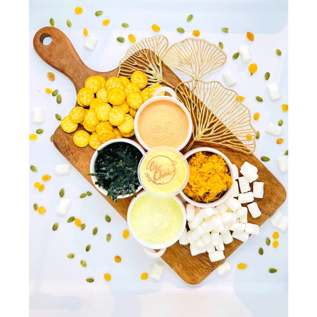 Set Nguyên Liệu Làm Bánh Bông Tuyết Chà Bông Rong Biển/ Kẹo Nougat Trứng Muối - Tặng Công Thức Bất Bại