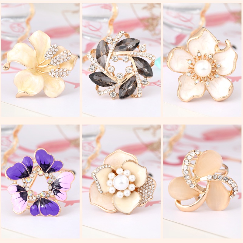 Nút Thắt Khăn Choàng Lụa Thắt Nút Góc Khăn Choàng Thắt Nút Đính Đá Mắt Mèo Phiên Bản Hàn Quốc Phổ Biến