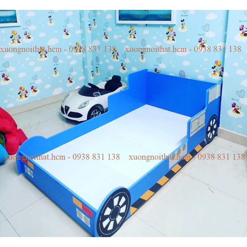 Ảnh thật 👨‍👩‍👧‍👦 giường ô tô cho bé  - 3 màu Đỏ, Vàng, Xanh dương  Kích thước 1m9,2m #xuongnoithat.hcm