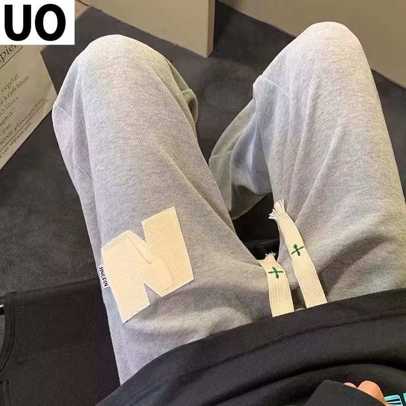 Quần Dài Thể Thao In Chữ Phong Cách Hàn Quốc Cá Tính Cho Nam