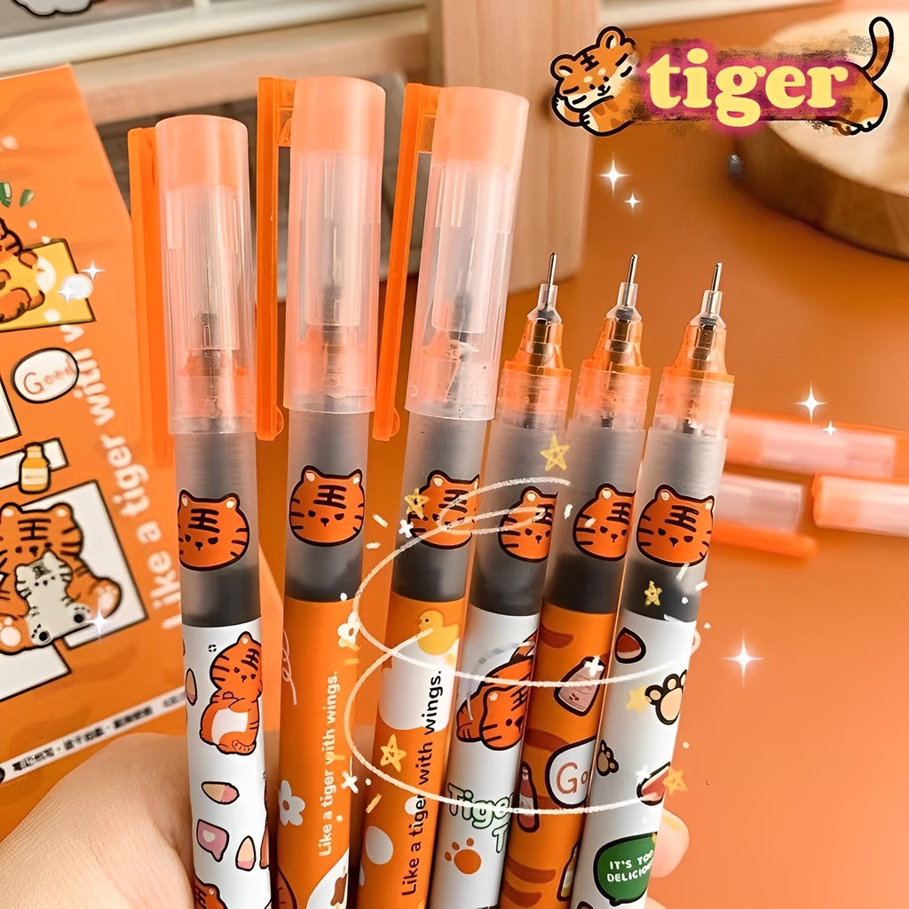 Bút Gel Mực Gel Lỏng Ngòi 0.5 Sợi Carbon Phong Cách Hoạt Hình Dễ Thương Cho Học Sinh