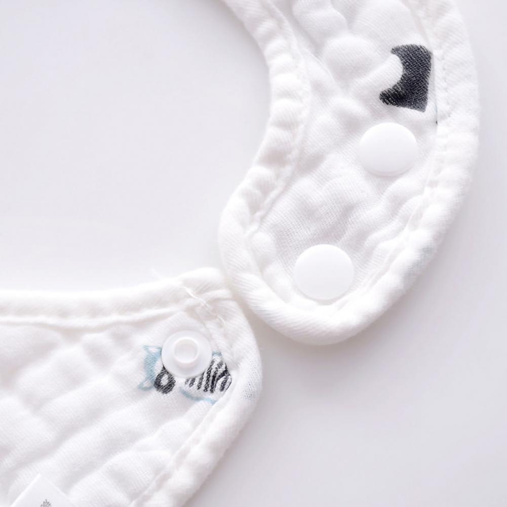 [Bán Nóng] Yếm cotton có chống thấm cho bé có nút bấm tiện lợi, Yếm xô lớp hình chữ U dành cho bé siêu mềm mịn và đáng yêu Cotton In Hoạt HDbabies