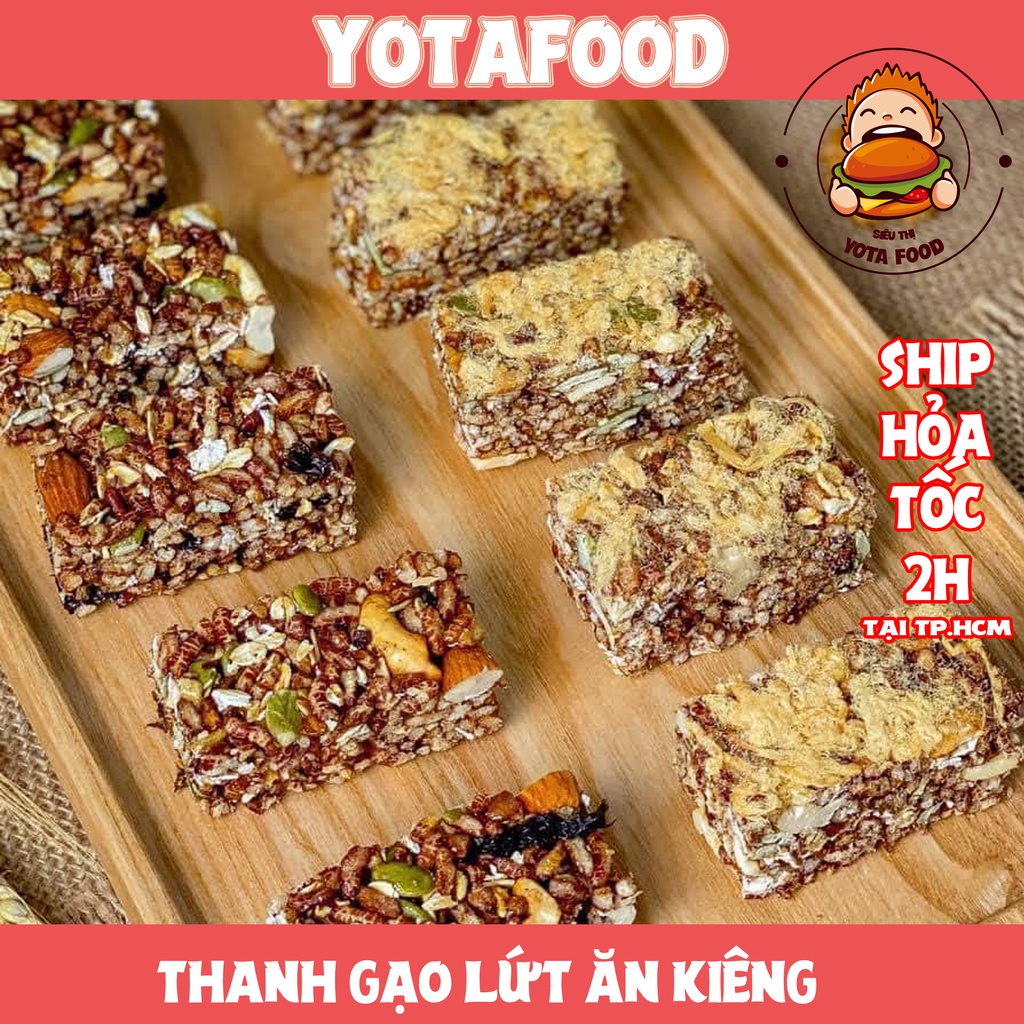 Thanh gạo lứt chà bông | siêu hạt | rong biển để giảm cân ăn kiêng,eat clean,gym,yoga - Gói 250gr