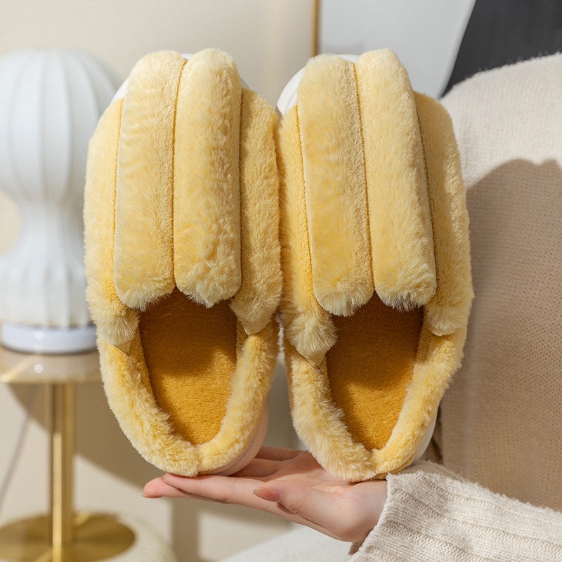 Dép Bông cotton Lông Cừu Đi Trong Nhà Chống Trượt Cách Nhiệt Hình Mặt Trăng Dành Cho Nữ