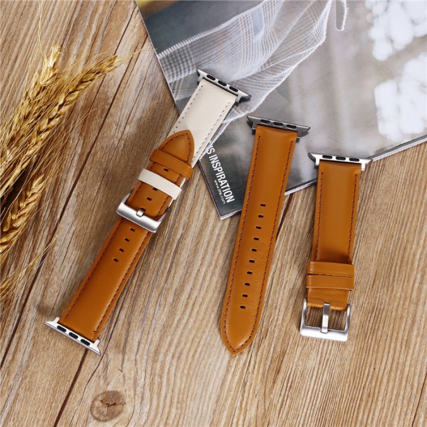 Dây Đeo Đồng Hồ Apple watch 49mm 45mm 41mm 44mm 40mm 42mm 38mm 8 7 SE 6 5 4 3 2 1 Bằng Da Cừu Thời Trang 2022
