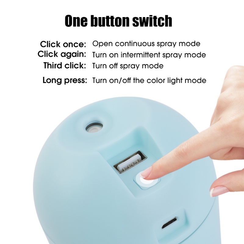 Máy khuếch tán tinh dầu Tạo Độ Ẩm Không Khí Mini 250ML Tích Hợp Đèn LED Kèm Sạc USB Tiện Dụng Cho Gia Đình / Văn Phòng