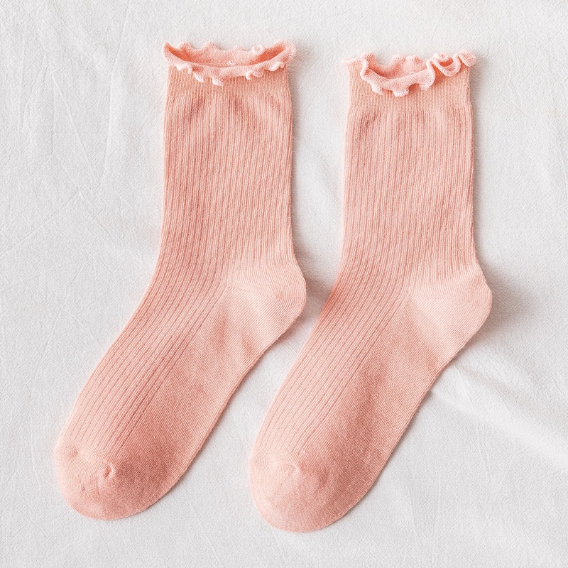 Vớ Cotton Cổ Trung Màu Sắc Kẹo Ngọt Thời Trang 2022 Cho Nữ