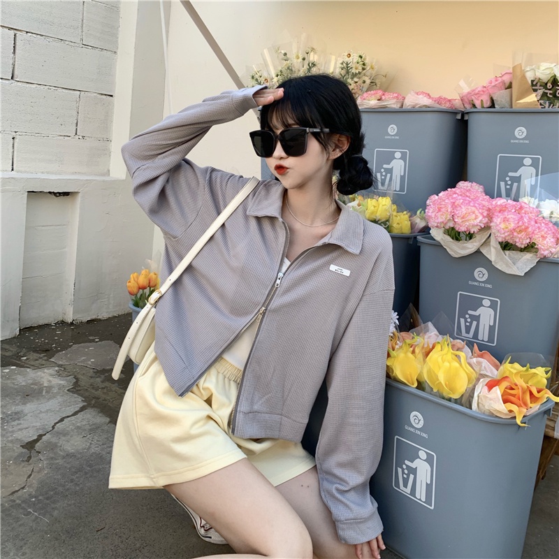 Áo Khoác Nữ Dài Tay Có Khóa Kéo Thời Trang