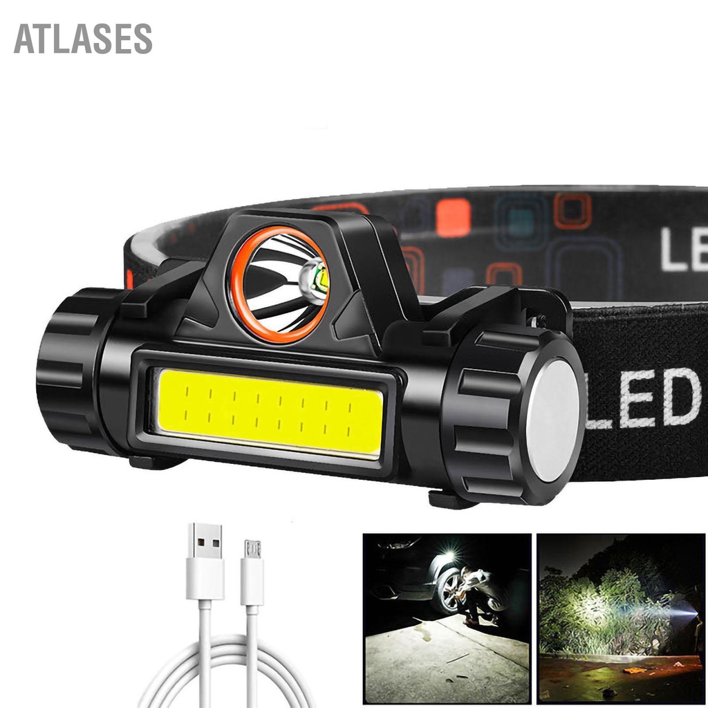 Đèn Pin Đeo Trán Nam Châm Đa Năng Sạc Cổng USB Dùng Khi Đi Cắm Trại