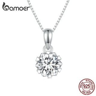 Vòng cổ bamoer s925 moissanite msn008 lấp lánh thời trang cho nữ
