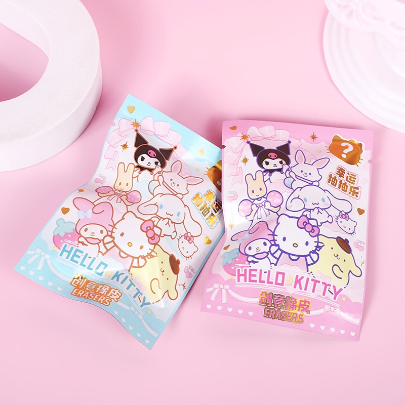 Gôm Tẩy Hình Túi Bí Ẩn 3D Ba Chiều WJ013 Họa Tiết Hoạt Hình Có Thể Tháo Rời Cho Học Sinh