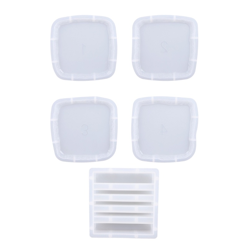 Set 5 Khuôn Làm Bánh Hình Oval / Tròn / Vuông Độc Đáo Tiện Dụng