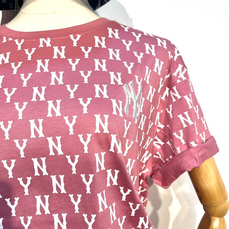 Áo thun form rộng nam nữ tay ngắn chữ NY mlb