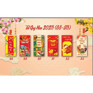 combo 6 lì xì đón tết 2023( 6 cái mẫu ngẫu nhiên)