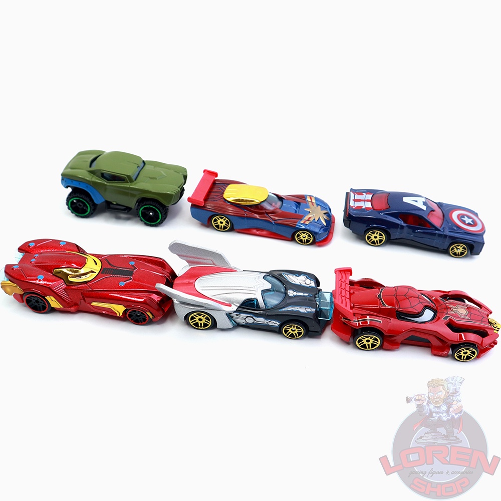 Mô hình ô tô Marvel Avenger tỷ lệ 1:64, xe hơi đồ chơi kim loại siêu anh hùng - Lorenshop