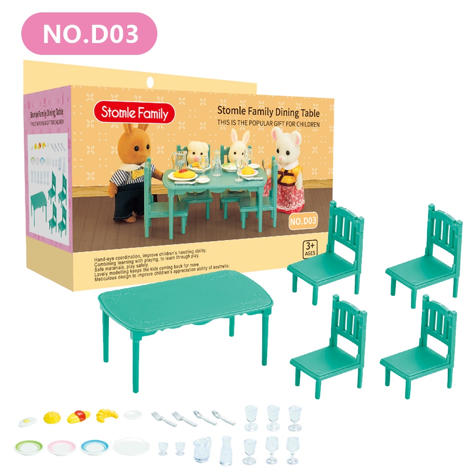 Mô Hình Đồ Dùng Nhà Bếp Tuần Lộc Bằng Rừng Ấm Áp Kiểu Mới Montessori 1 / 12 Cho Bé Gái