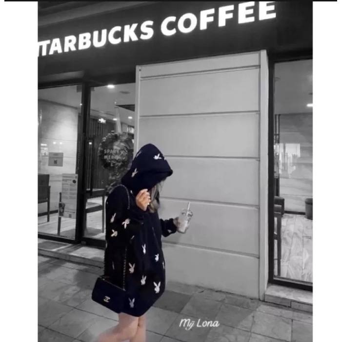 Áo hoodie  nam nữ in hình thỏ toàn thân chất nỉ mềm mịn