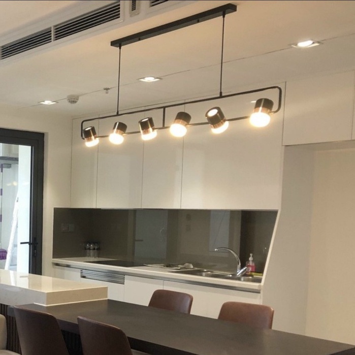 Đèn thả bàn ăn 6 bóng phong cách Bắc Âu