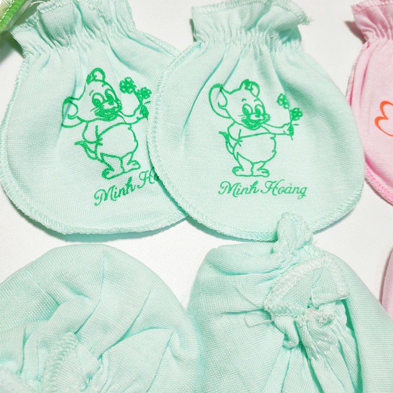 Bao tay bao chân cho bé sơ sinh cao cấp BBShine, Set bao tay bao chân sơ sinh chất thun co giãn tốt – SS009