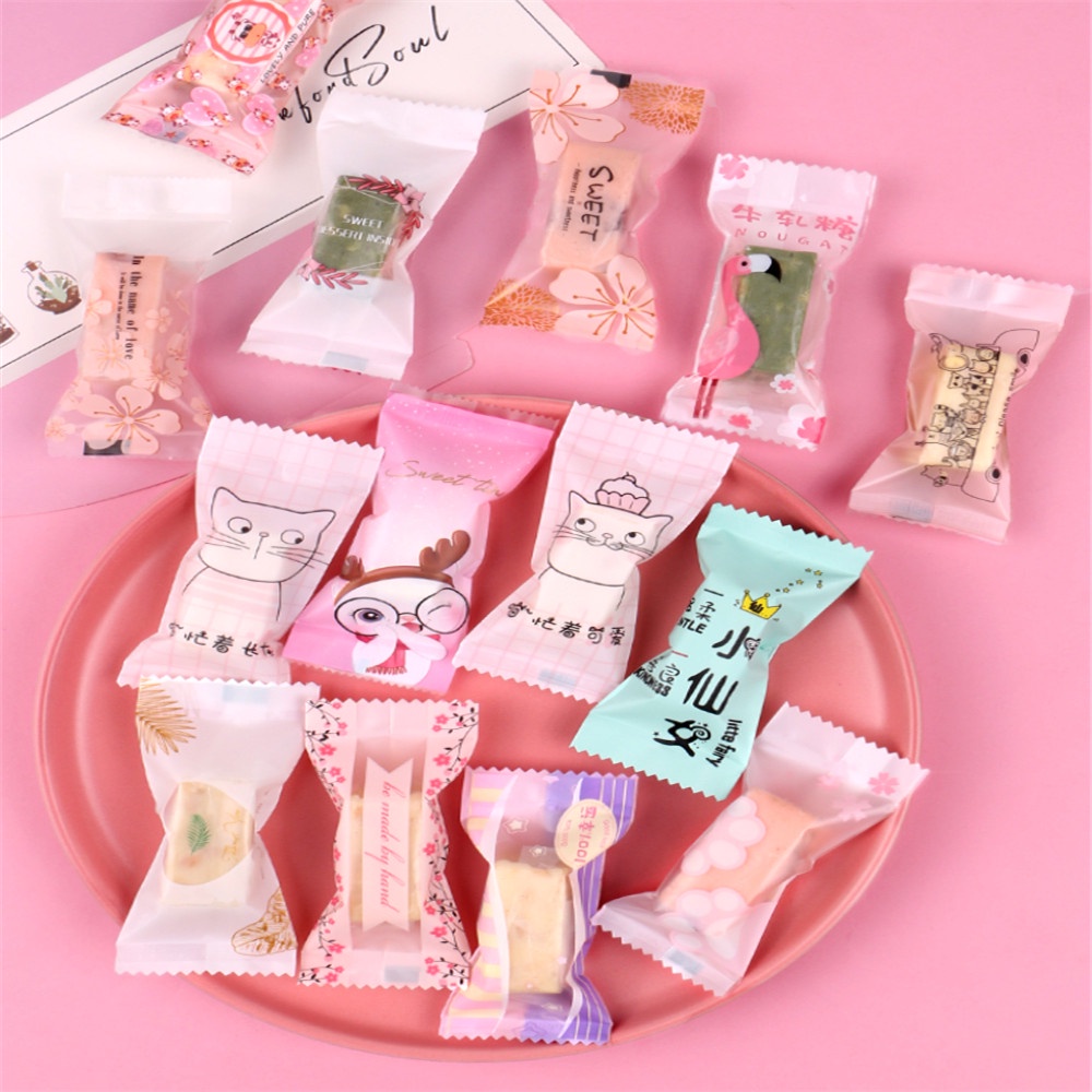 1001 Mẫu Túi Đựng Kẹo Nougat Họa Tiết Dễ Thương 9.5x4cm (Nhiều Mẫu Tự Chọn)