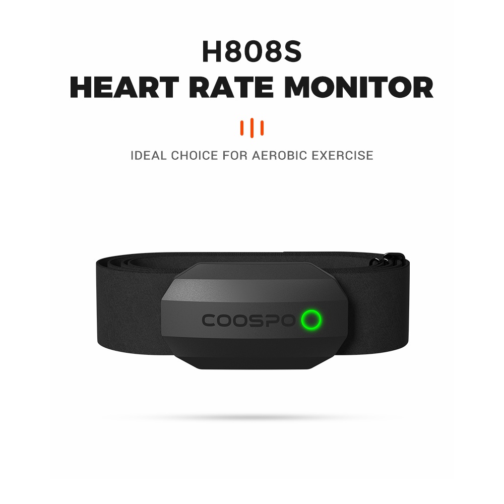 Máy Đo Nhịp Tim CooSpo H808S Bluetooth Với Dây Đeo Ngực Cho Wahoo Garmin Zwift