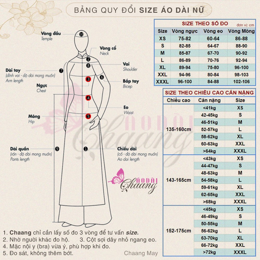 Áo dài hoa nhí cách tân nữ dáng xuông rộng CHAANG may sẵn lụa tơ 4 tà suông dự tiệc lễ tết đẹp ADC602