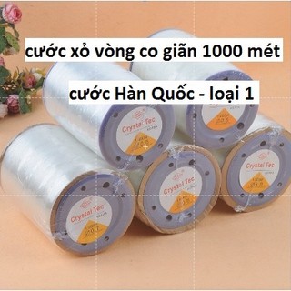 Cước co giãn hàn quốc 1000m / cuộn size 0.6mm , 0.8mm , 1.0mm