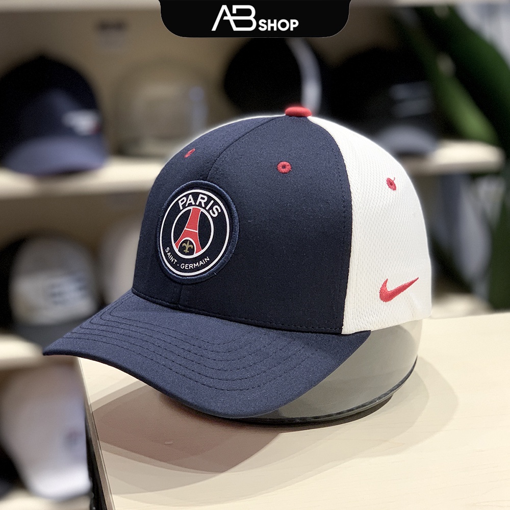 Mũ Nón Lưỡi Trai PSG Paris Trắng Và Xanh Bít Đuôi