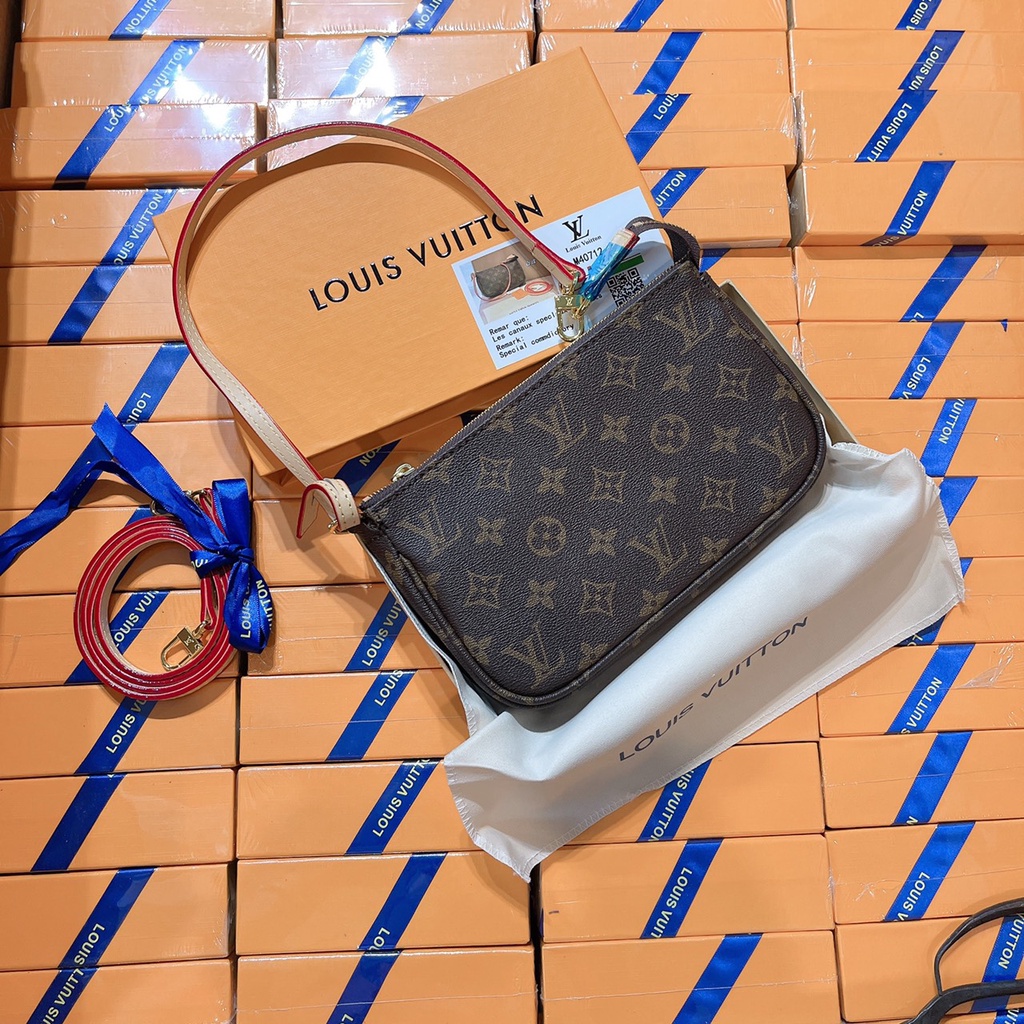 Túi lv pochette kẹp nách fullbox bản 2 dây