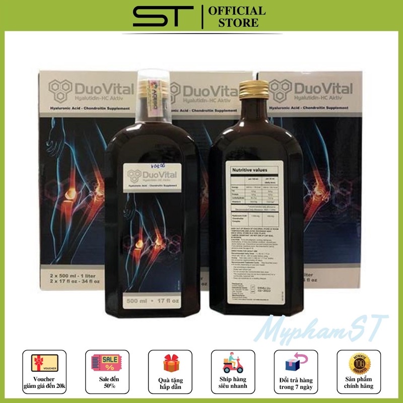 duovital bổ sung dịch nhầy khớp hỗ trợ phòng điều trị thoái hóa khớp tái tạo sụn bôi trơn các khớp hết cứng làm đẹp da