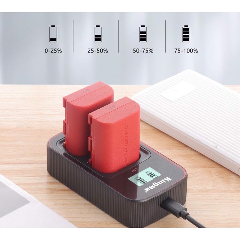 Bộ Pin + Sạc Đôi Kingma/ LP-E6NH Chính Hãng. Bảo Hành 12 Tháng....