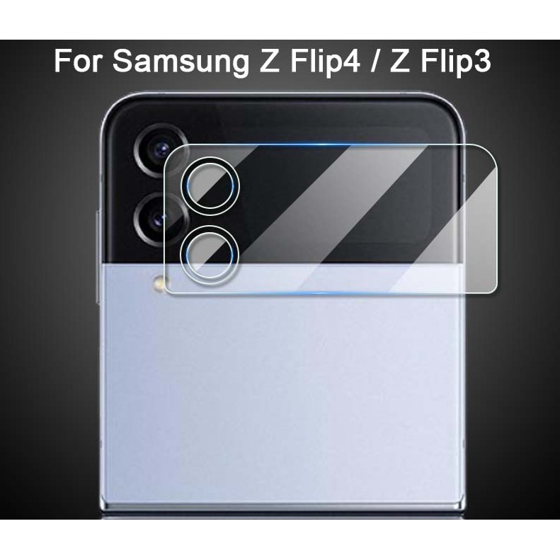 samsung Z Flip 4 / Z Flip 3 _ miếng dán kính cường lực bảo vệ camera sau và mắt camera trong suốt ( 1 bộ)