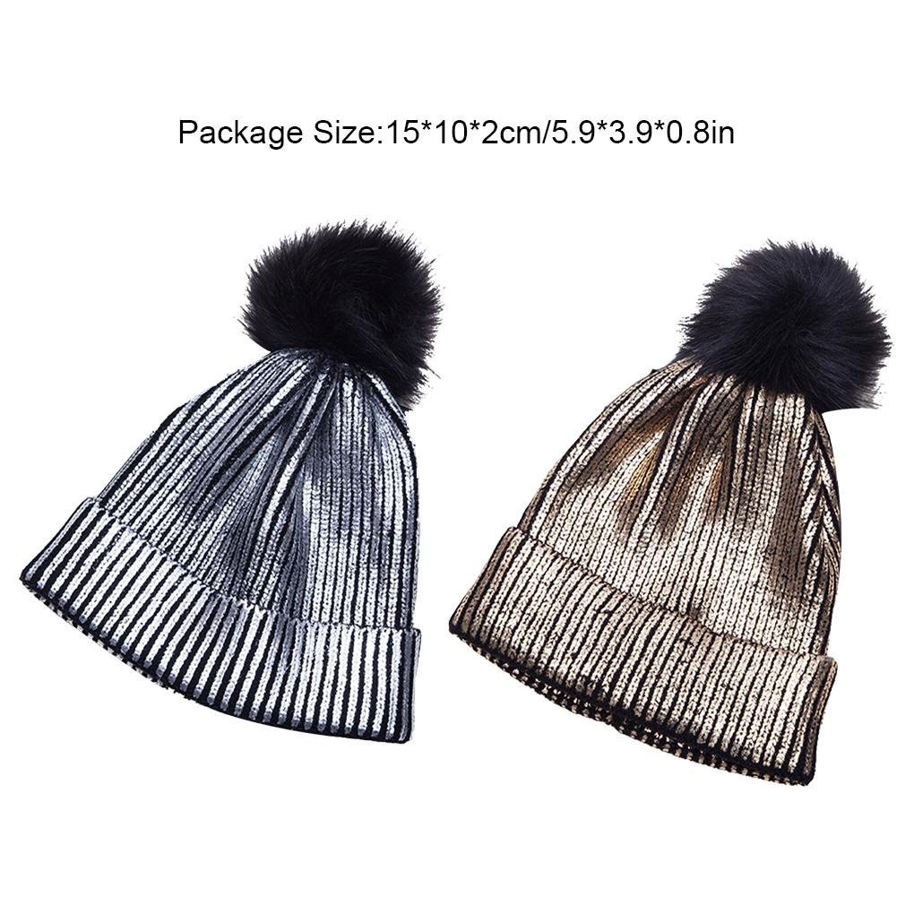 Mũ Beanie Dệt Kim Đính Kim Tuyến Lấp Lánh Phong Cách Hip hop Thời Trang Mùa Đông