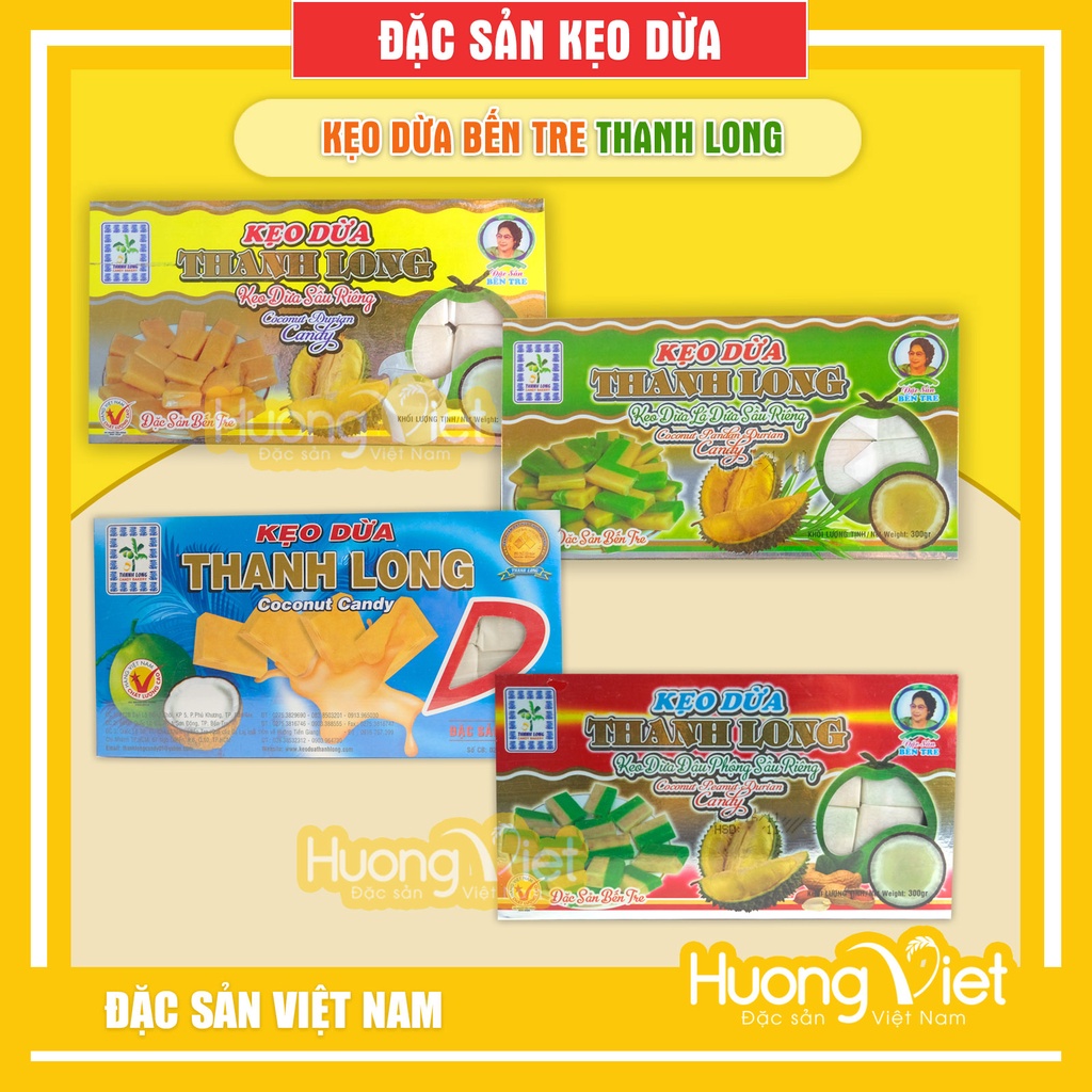 Kẹo dừa Bến Tre hiệu Thanh Long 300gr