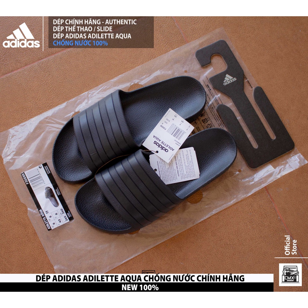 😘  Dép 𝘼𝒅𝙞𝒅𝙖𝒔 Adilette Aqua QUAI NGANG CHỐNG NƯỚC