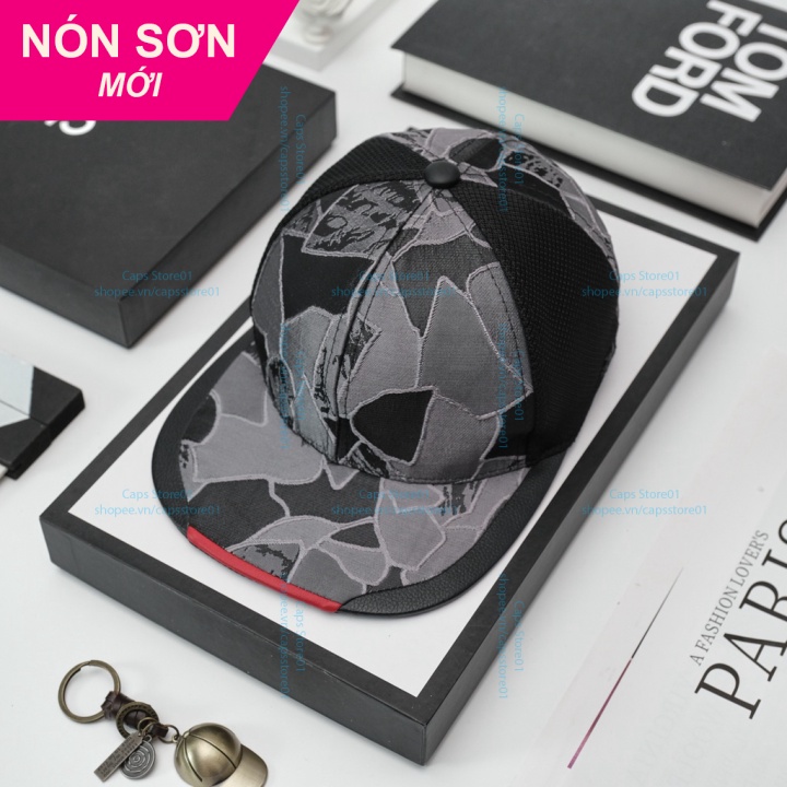 Mũ Lưỡi Trai Nón Sơn Snapback Vân Đá Xám Chính Hãng Hàng Chuẩn Tem 7 Màu Cao Cấp Mới / Nón Kết Sơn