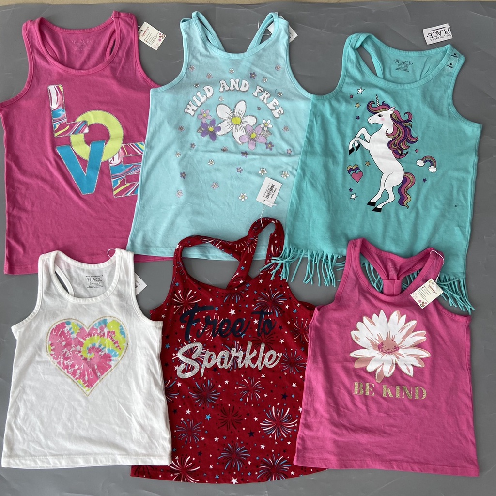 [Size 16T] Áo thun bé gái size đại 48-53kg hàng xuất dư xịn cộc tay, ba lỗ - AGP AGS