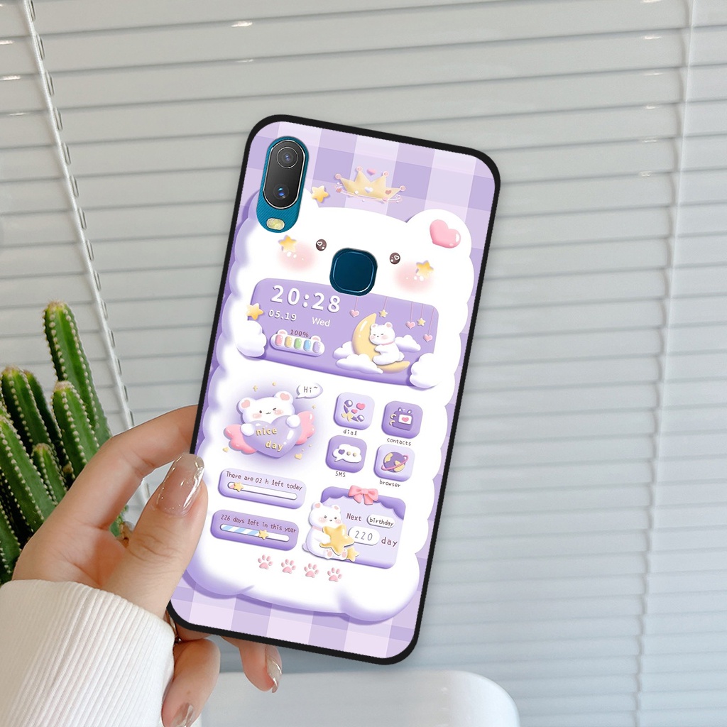 Ốp lưng Vivo Y11 / Vivo 1906 con vịt 3D đáng yêu, mèo kẻ caro dễ thương