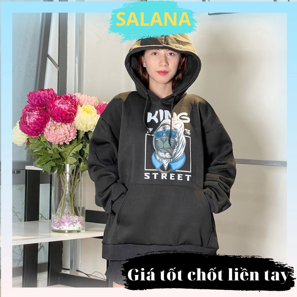 Áo hoodie nam nữ form rộng vải nỉ dày dặn LASANA