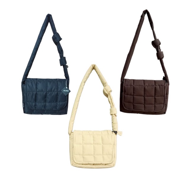 Túi đeo chéo chần bông unisex dainystore cao cấp