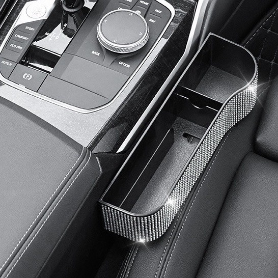 Khay để đồ ô tô cao cấp full đá. Khay để đồ khe ghế ô tô đa năng tiện lợi