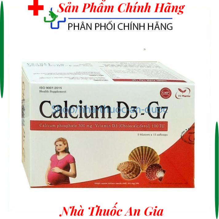 Viên uống CALCIUM D3 - G7 bổ sung canxi,d3 giúp bổ sung và tăng cường hấp thu calci – Hộp 75 viên h h b