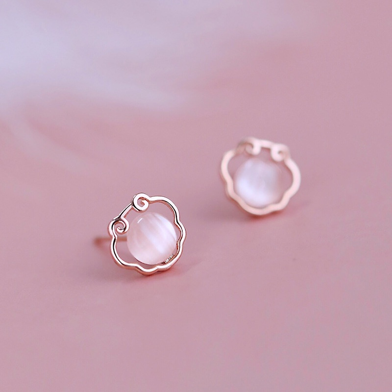 Khuyên Tai Bạc 925 Hình Đám Mây Điều Ước Phong Cách Trung Hoa Mới Cho Nữ