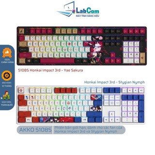 Bàn phím cơ akko 5108s honkai impact 3rd - stygian nymph / yae sakura | keycap pbt dye-subbed, jda profile | hotswap